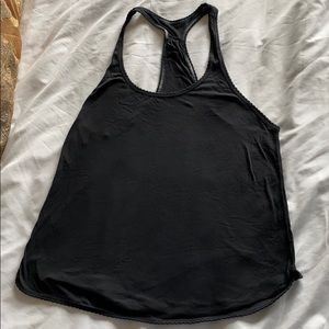 Lululemon Black Scalloped Detail Tank
